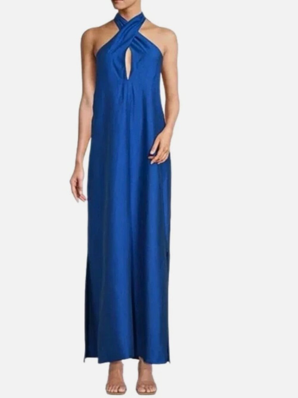Antonio Melani Dress Navy DRS Sondra Halter Dress Large - Picture 4 of 5